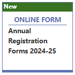 Image showing online form with a status of new